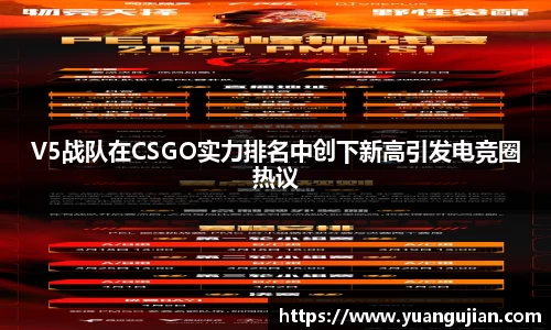 V5战队在CSGO实力排名中创下新高引发电竞圈热议